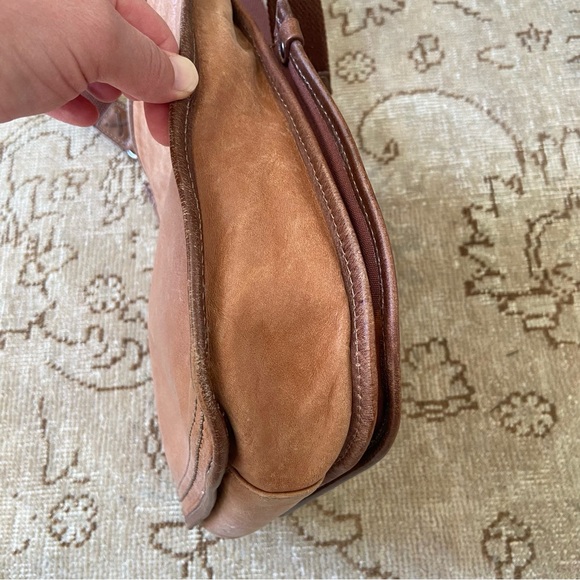 The Sak Crossbody Purse Tan Leather Adjustable Hippie Festival Western Boho - Picture 15 of 15